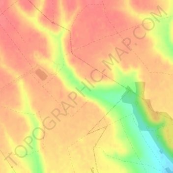 Topografische kaart Portugal, hoogte, reliëf