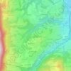 Topografische kaart Comberlin, hoogte, reliëf