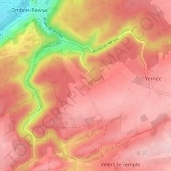 Topografische kaart France, hoogte, reliëf