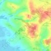 Topografische kaart Les Praveaux, hoogte, reliëf