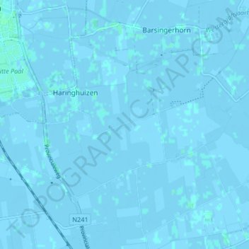 Topografische kaart Hogebieren, hoogte, reliëf