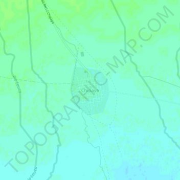 Topografische kaart Chipaya, hoogte, reliëf