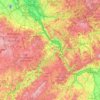 Topografische kaart Mayen-Koblenz, hoogte, reliëf