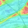Topografische kaart La Capellière, hoogte, reliëf