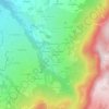 Topografische kaart Le Pesset, hoogte, reliëf