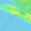 Topografische kaart Hollywood Beach, hoogte, reliëf
