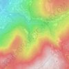 Topografische kaart Gschnon, hoogte, reliëf