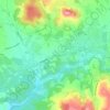 Topografische kaart Le Chêne, hoogte, reliëf