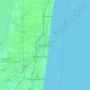 Topografische kaart Boca Raton, hoogte, reliëf