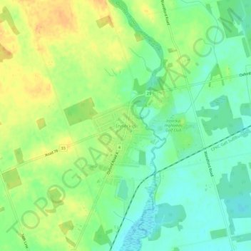 Topografische kaart Innerkip, hoogte, reliëf