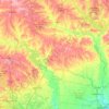 Topografische kaart Polk, hoogte, reliëf