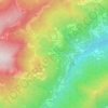 Topografische kaart Lobbie, hoogte, reliëf