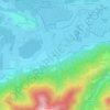 Topografische kaart Bayern, hoogte, reliëf