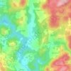 Topografische kaart Le Freyssinet, hoogte, reliëf