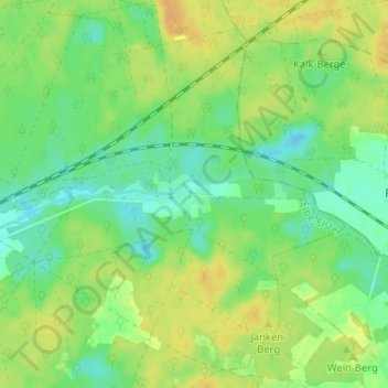 Topografische kaart Rehain, hoogte, reliëf