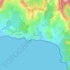 Topografische kaart Cavalière, hoogte, reliëf
