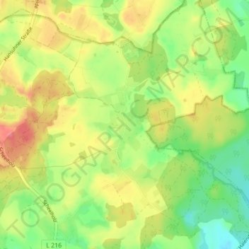 Topografische kaart Langenhagen, hoogte, reliëf