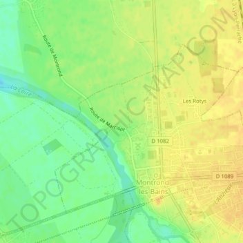 Topografische kaart Plancieux, hoogte, reliëf