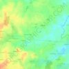 Topografische kaart Les Romagnes, hoogte, reliëf