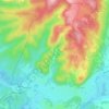 Topografische kaart Les Barraques, hoogte, reliëf