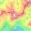 Topografische kaart Pic d'Arriel, hoogte, reliëf