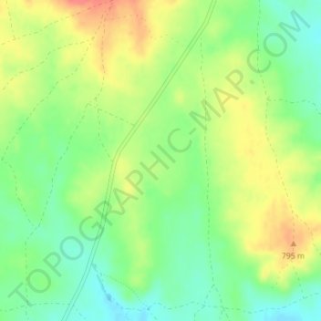 Topografische kaart Rubielos, hoogte, reliëf