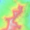 Topografische kaart Aiguille des Ciseaux, hoogte, reliëf