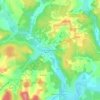 Topografische kaart Le Mayne d'Euche, hoogte, reliëf