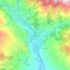 Topografische kaart Pratovecchio, hoogte, reliëf