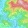 Topografische kaart Pieve di Brancoli, hoogte, reliëf
