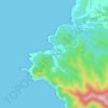 Topografische kaart Argentiera, hoogte, reliëf