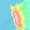 Topografische kaart Fitful Head, hoogte, reliëf