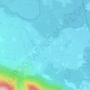 Topografische kaart Kleinholzhausen, hoogte, reliëf