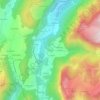 Topografische kaart Le Frêne, hoogte, reliëf