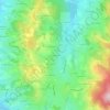 Topografische kaart Les Gendrons, hoogte, reliëf