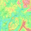 Topografische kaart 宣汉县, hoogte, reliëf