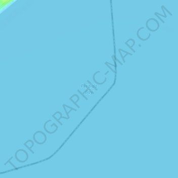 Topografische kaart Perdido Bay, hoogte, reliëf