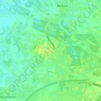 Topografische kaart Stepelo, hoogte, reliëf
