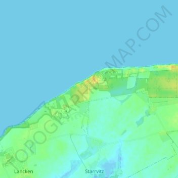 Topografische kaart Bakenberg, hoogte, reliëf