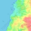 Topografische kaart Kervilon, hoogte, reliëf