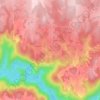Topografische kaart Le Vert, hoogte, reliëf