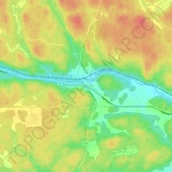 Topografische kaart Hagar, hoogte, reliëf