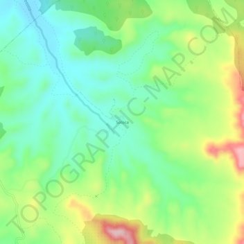Topografische kaart Sotoca, hoogte, reliëf