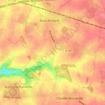 Topografische kaart La Rue Villaine-Sud, hoogte, reliëf