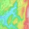 Topografische kaart La Suisse, hoogte, reliëf