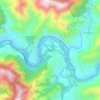 Topografische kaart Malekhu, hoogte, reliëf
