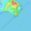 Topografische kaart Phare du Cap Cépet, hoogte, reliëf