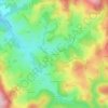 Topografische kaart Les Bourbas, hoogte, reliëf