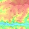Topografische kaart Le Puy Mary, hoogte, reliëf