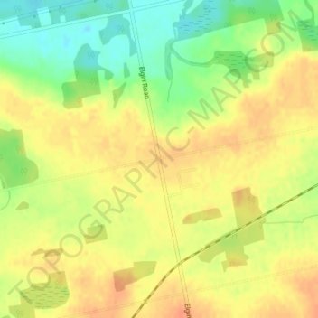 Topografische kaart Mossley, hoogte, reliëf